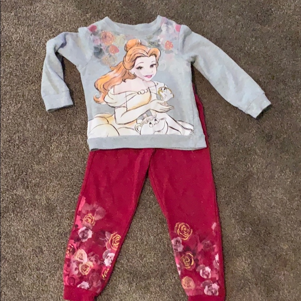 Princess Belle “Beauty and the Beast” sweat suit.